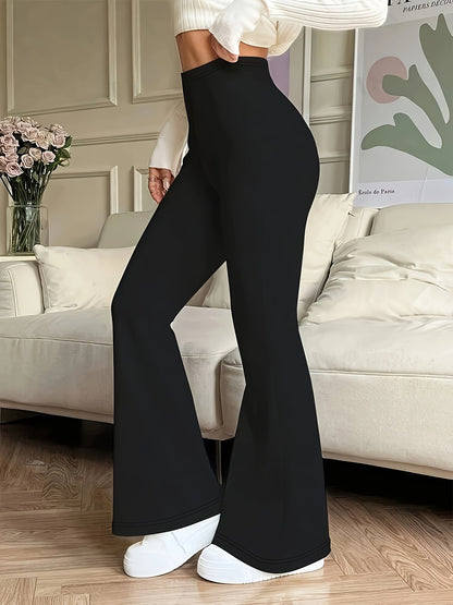 Women's High-Waisted Flared Trousers | Flattering Fit 3