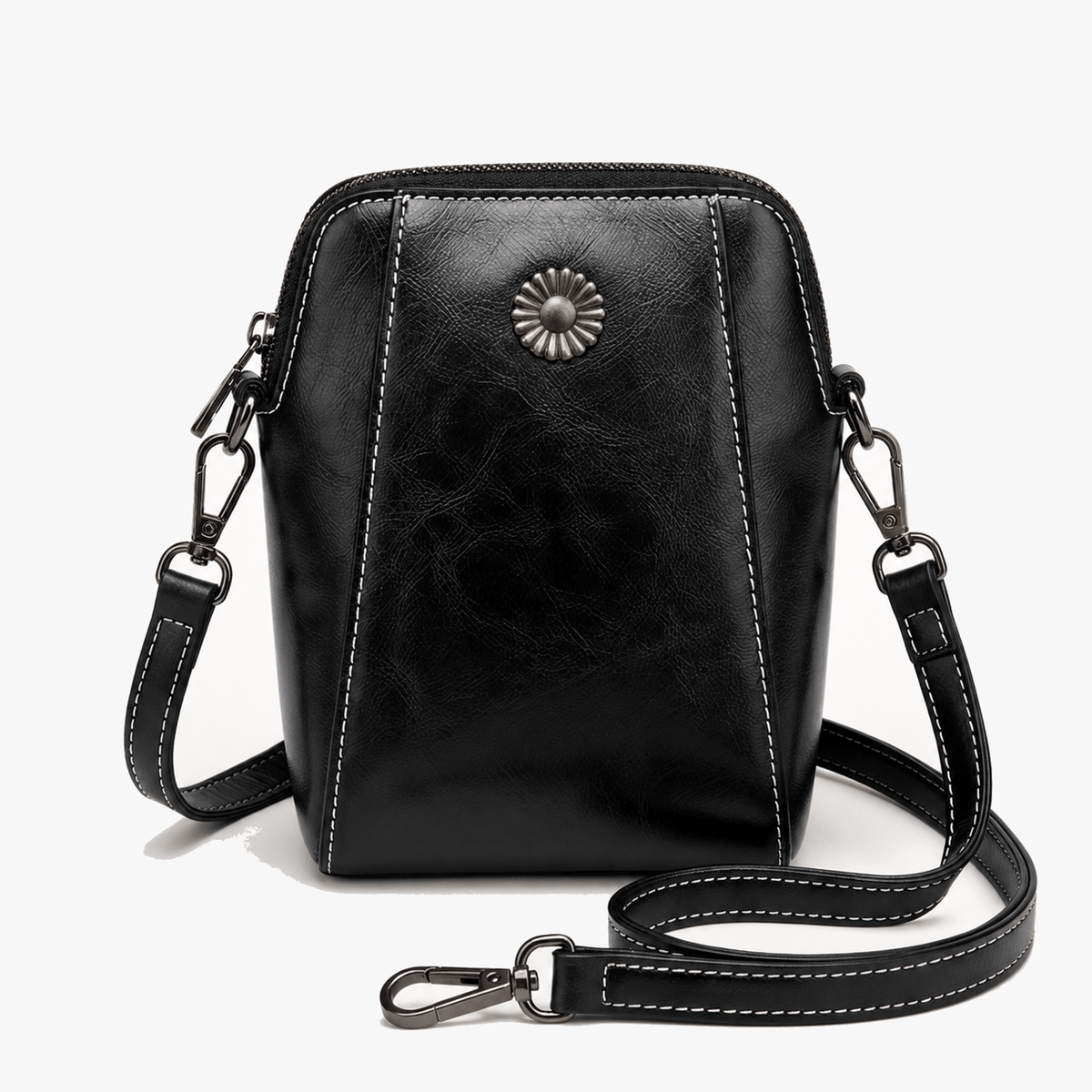 Women's Crossbody Phone Bag | Twin-Zip & Adjustable Strap 13