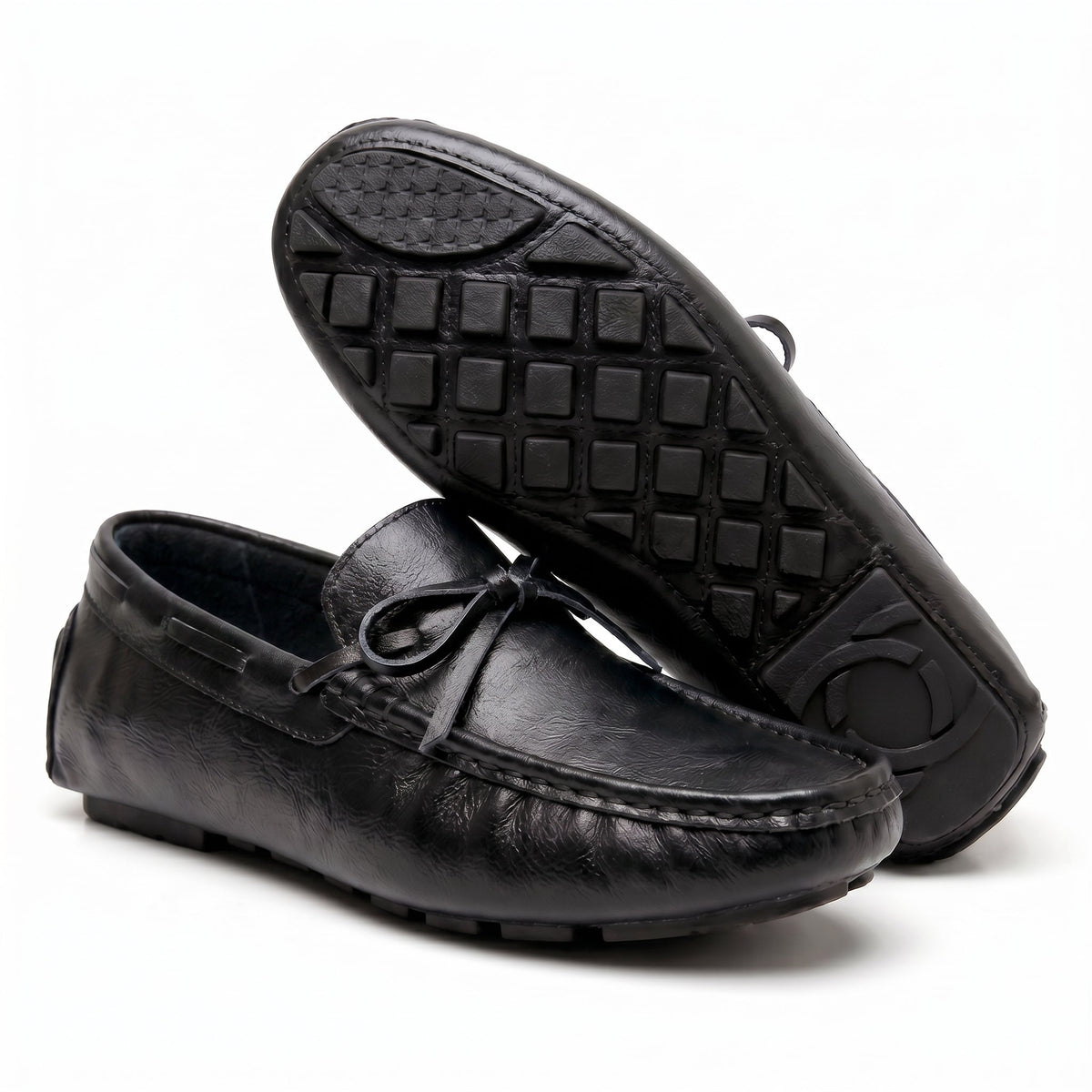 Men's Driving Loafers Hand Stitched Pebbled Sole Slip Ons 5