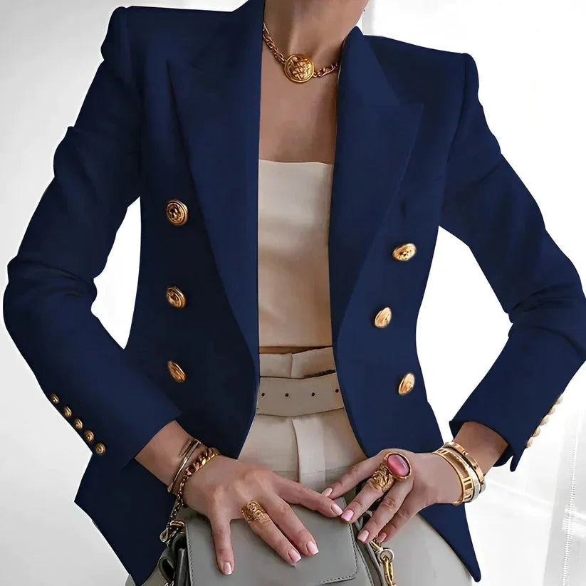 Women's Double Breasted Blazer | Button Tailored Fit 5