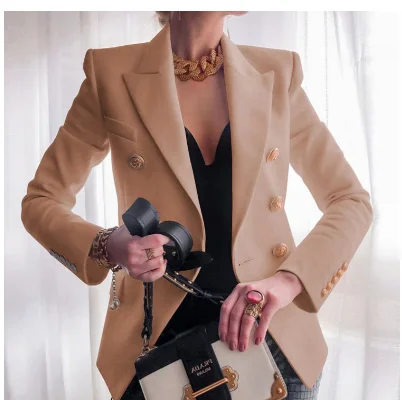 Women's Double Breasted Blazer | Button Tailored Fit 7