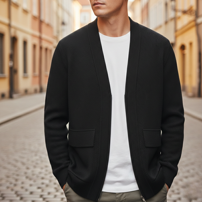 Men's Zip Cardigan | Warm Layering & Ribbed Cuffs 5