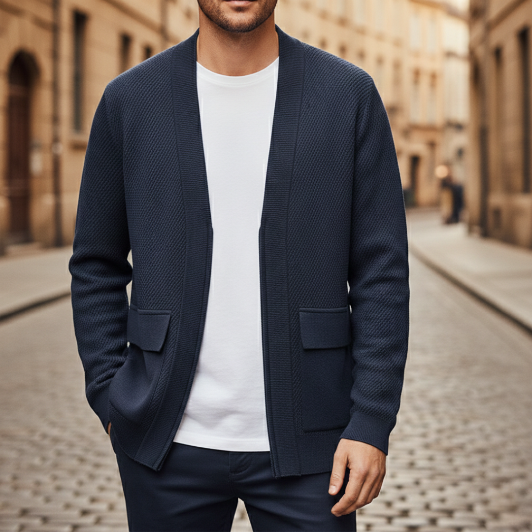 Men's Zip Cardigan | Warm Layering & Ribbed Cuffs 6