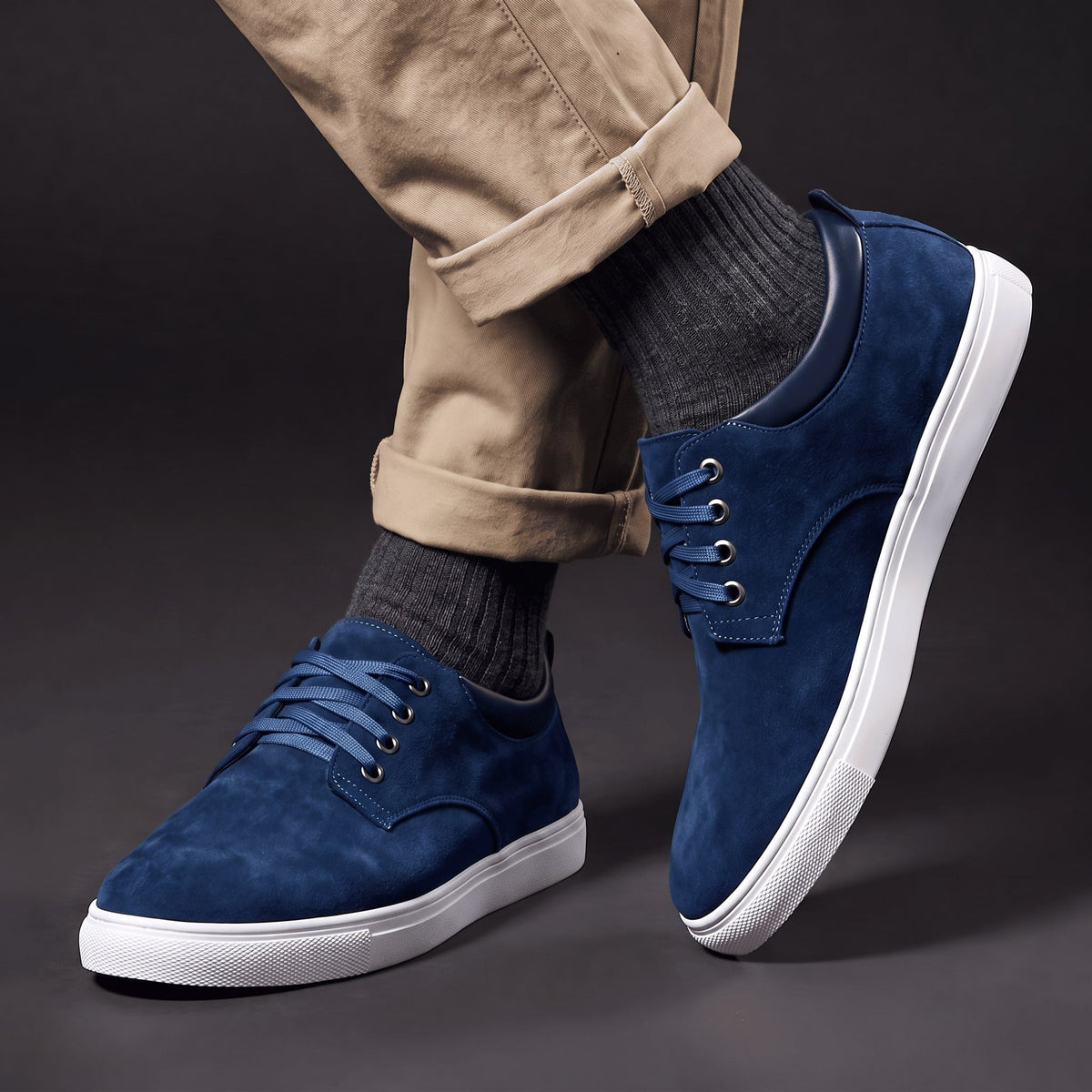 Men's Trainers Padded Collar Rubber Sole Sneakers Shoes 6