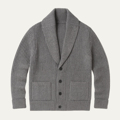 Men's Chunky Knit Cardigan | Shawl Collar & Warm 1