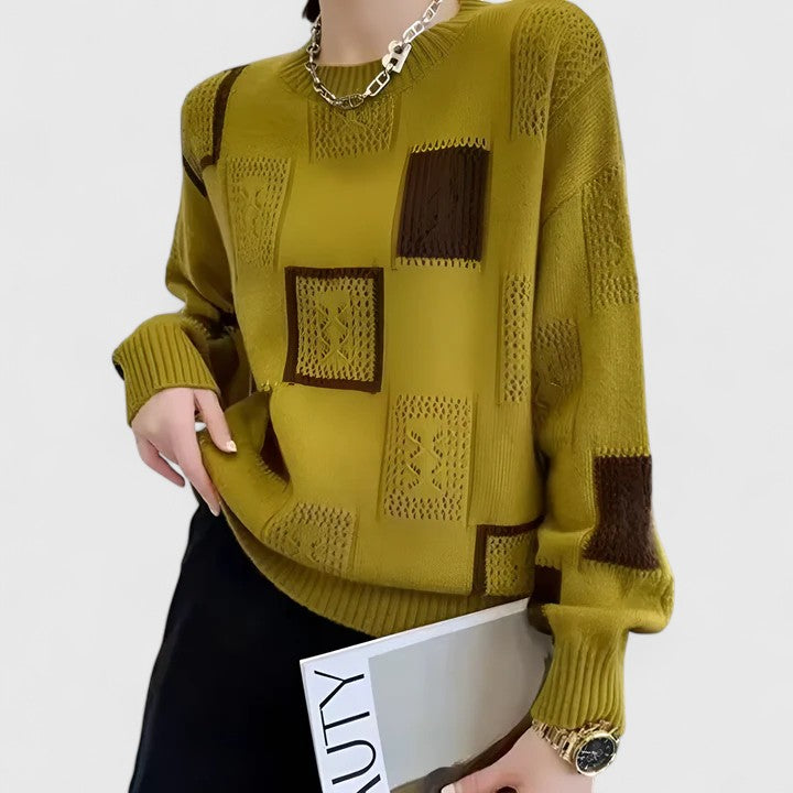 Women's Knitted Jumper | Openwork Detail & Comfortable Fit 5