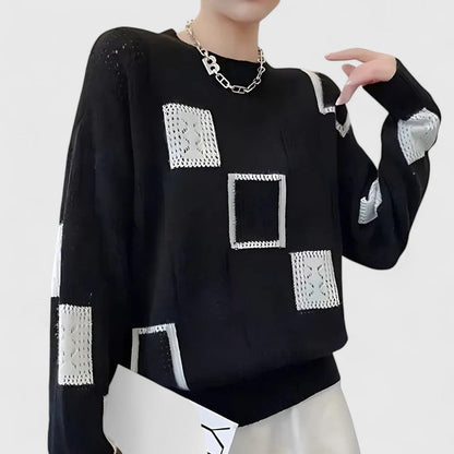 Women's Knitted Jumper | Openwork Detail & Comfortable Fit 3