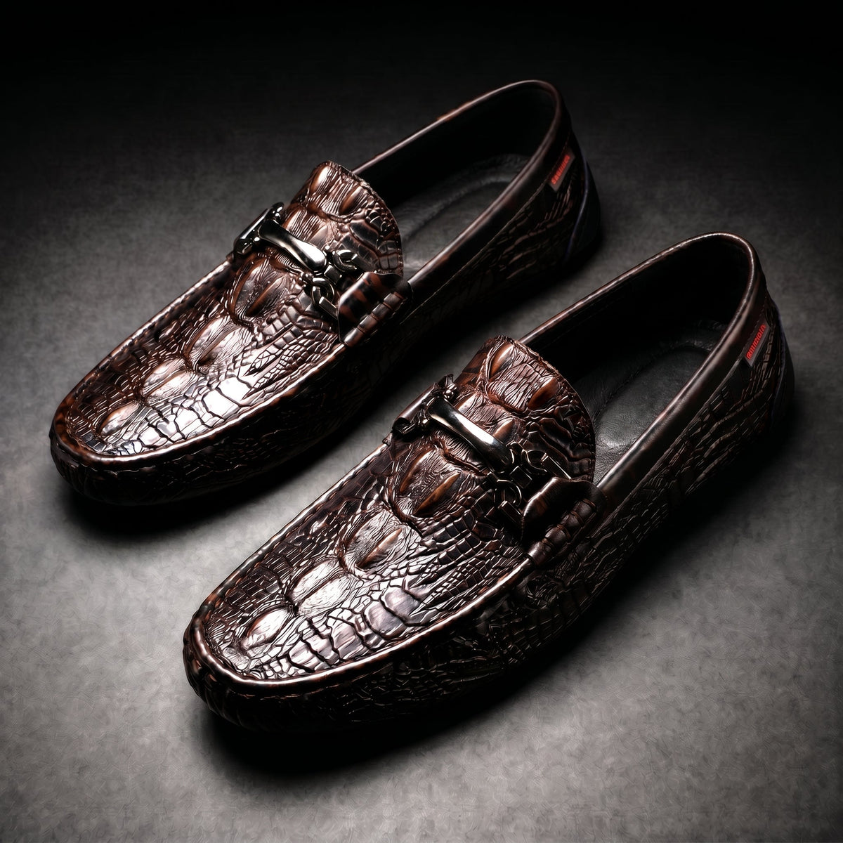 Women's Croc Loafers | Metal Bit Detail & Cushioned Comfort 1