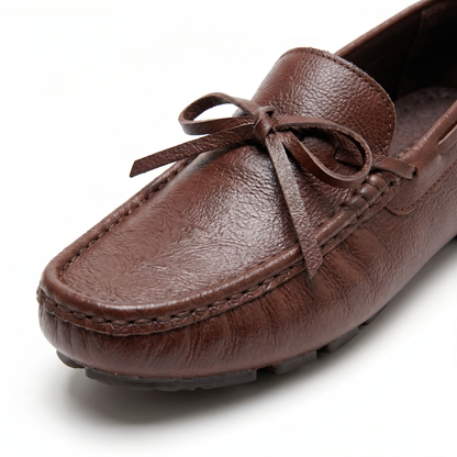 Men's Driving Loafers Hand Stitched Pebbled Sole Slip Ons 4