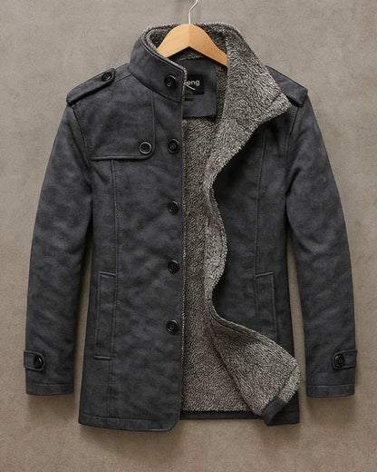 Men's Long Coat | Warm Lined 5