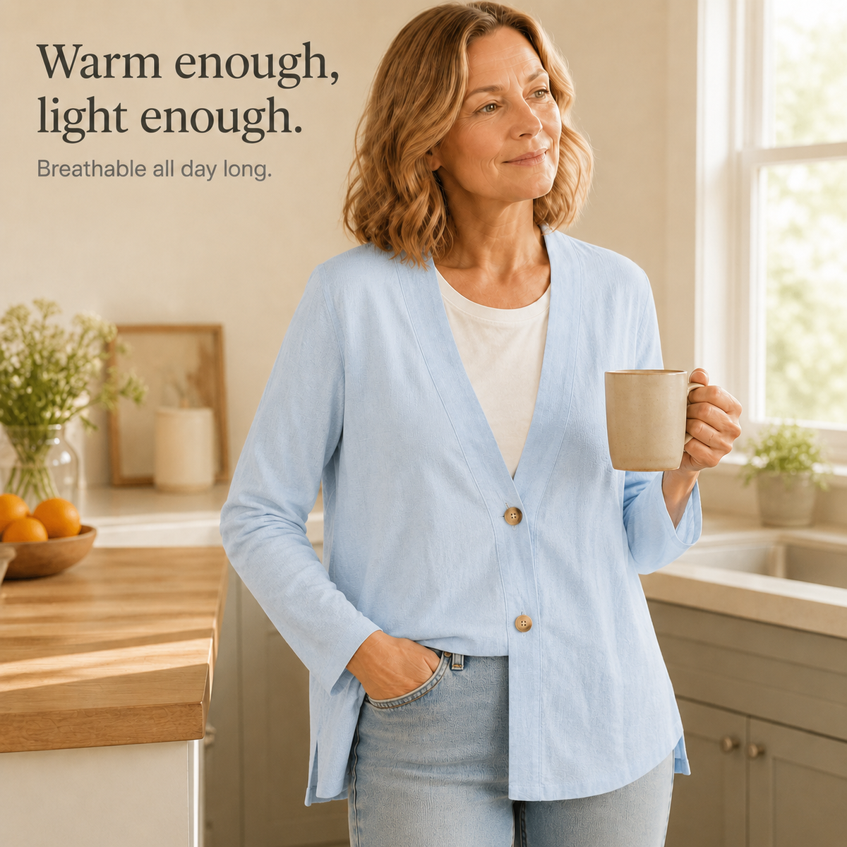 Women's Open-Front Cardigan | Lightweight & Breathable 9