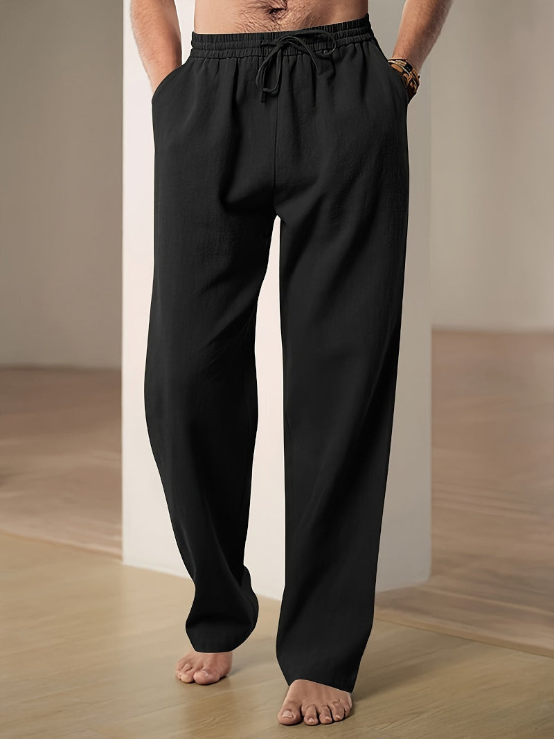 Men's Relaxed Pants | Elastic Waist & Drawstring 2
