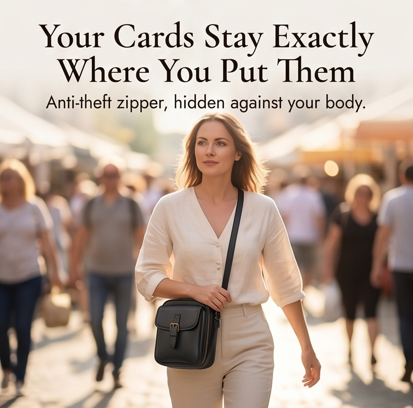 Women's Crossbody Bag | Card Slots & Anti-Theft Zip 12