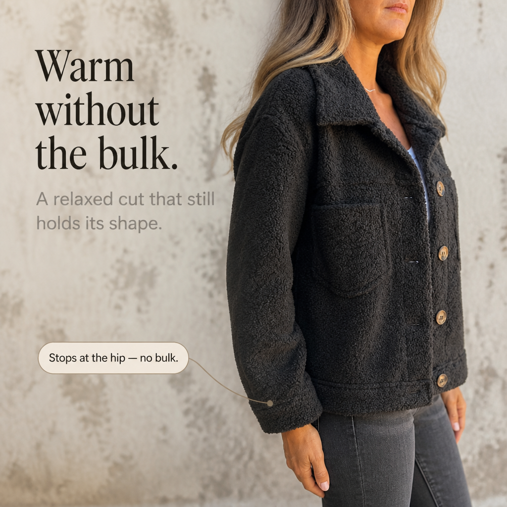 Women's Faux-Fur Button-Front Jacket | Warm & Lightweight 7
