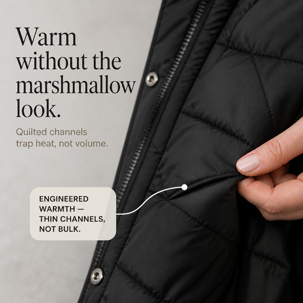 Women's Longline Puffer Coat | Windproof & Warm 7