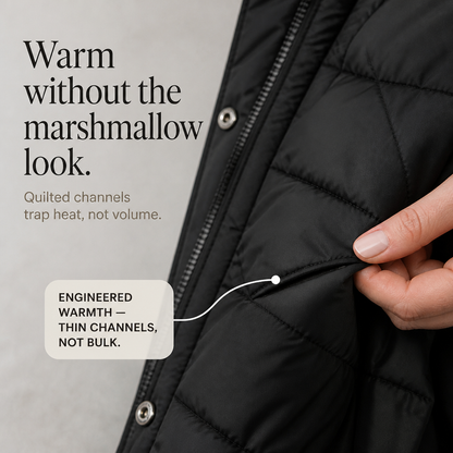 Women's Longline Puffer Coat | Windproof & Warm 7