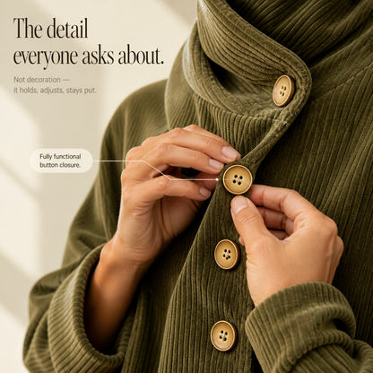 Women's Funnel Neck Top | Asymmetric Placket Design 9