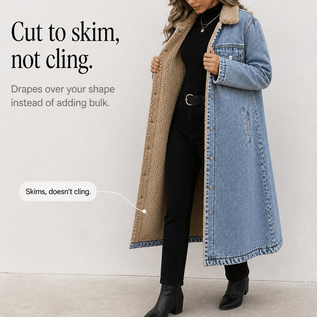 Women's Long Coat | Sherpa Lined & Warm 8