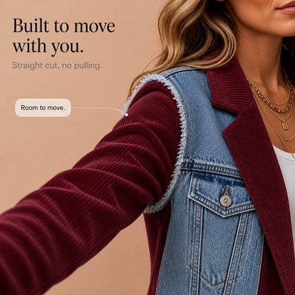 Women's Panel Blazer | Two Fabrics, One Easy Layer 6