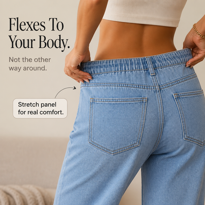 Women's Wide-Leg Jeans | Drawstring Waist & Comfort Fit 8
