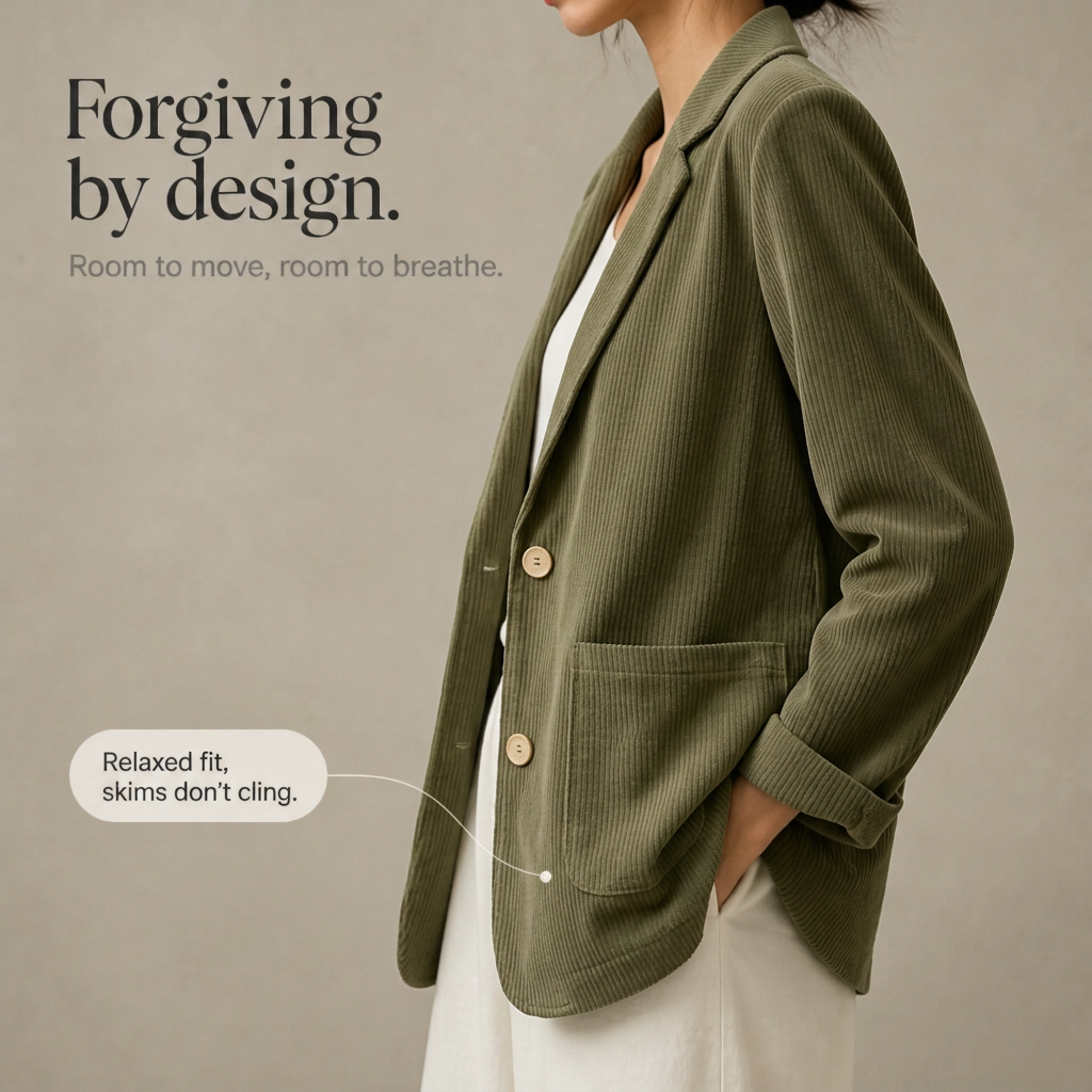 Women's Blazer | Notch Collar & Single-Breasted 7