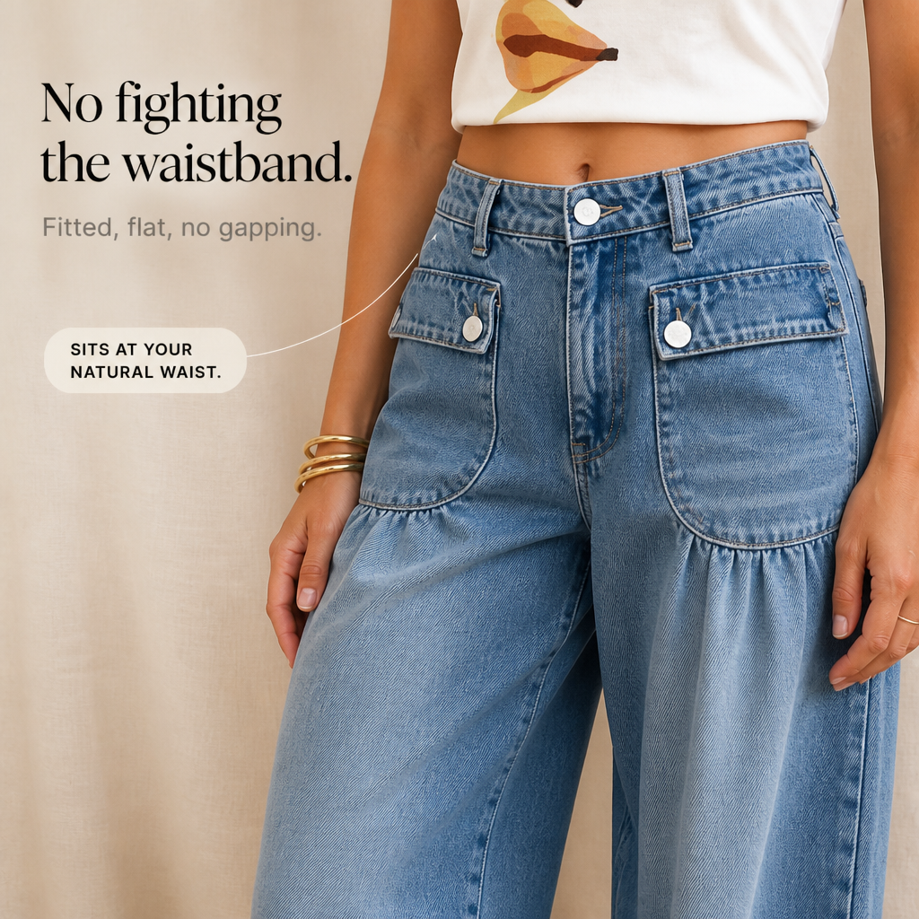 Women's Wide-Leg Jeans | Drawstring Balloon Shape 9