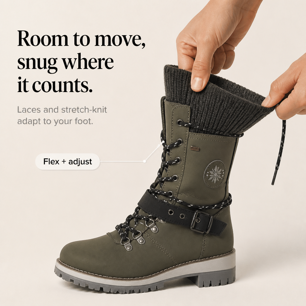 Women's Chelsea Winter Boots | Warm Knit-Shaft Comfort 8