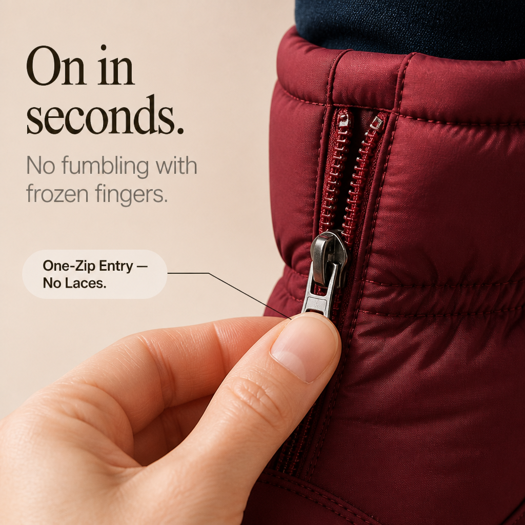 Women's Snow Boots | Zip-Up & Quilted Warmth 6