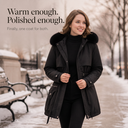 Women's Puffer Coat | Shaped Waist & Double-Layer Warmth 8