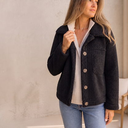 Women's Faux-Fur Button-Front Jacket | Warm & Lightweight 6