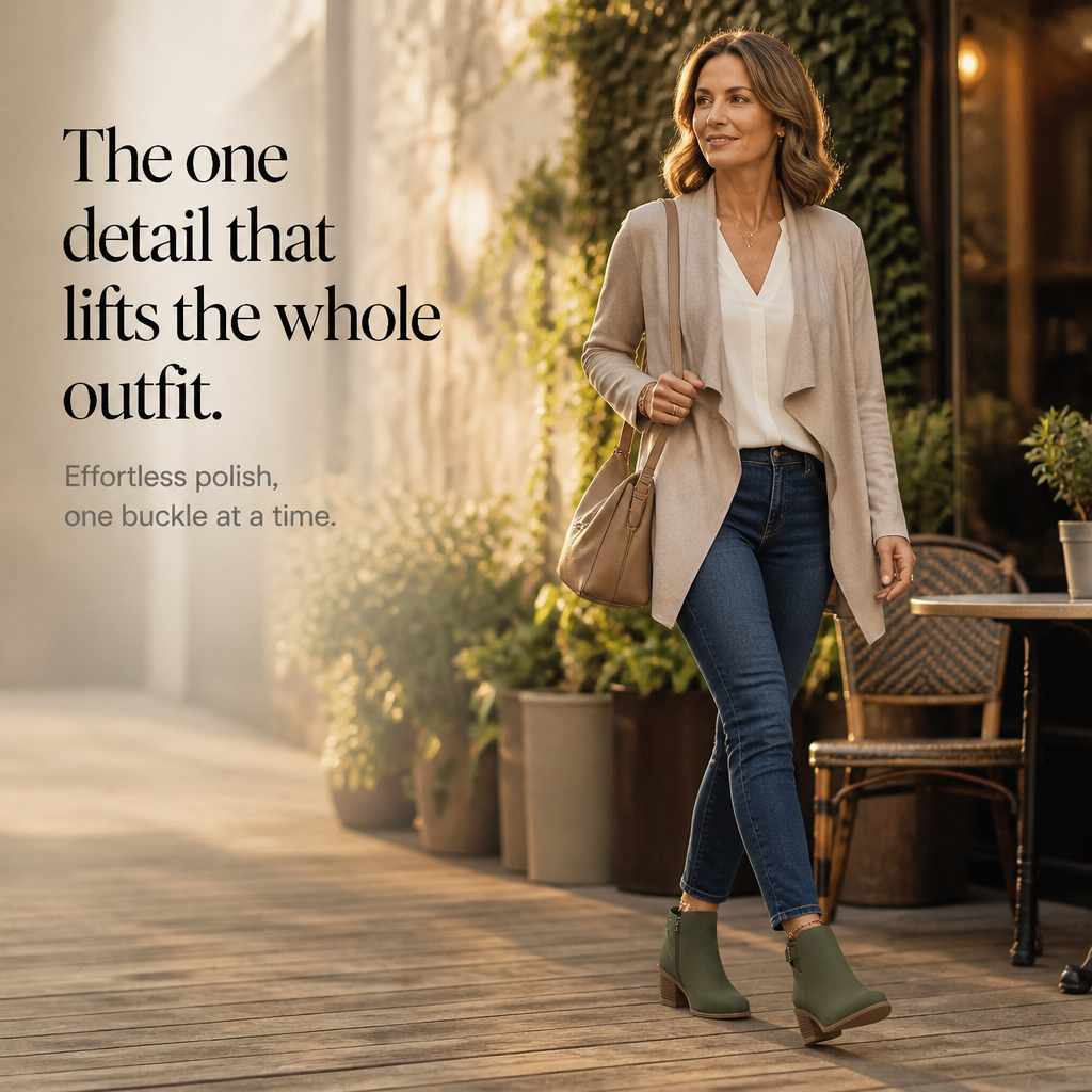 Women's Ankle Boots | Buckle Detail & Side-Zip 10