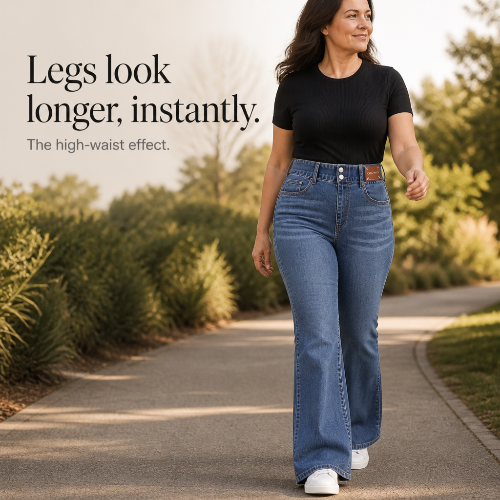 Women's High-Waisted Flare Jeans | Stretch Comfort & Flattering Fit 4