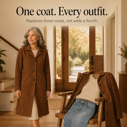 Women's Trench Coat | Long Line & Soft Drape 10