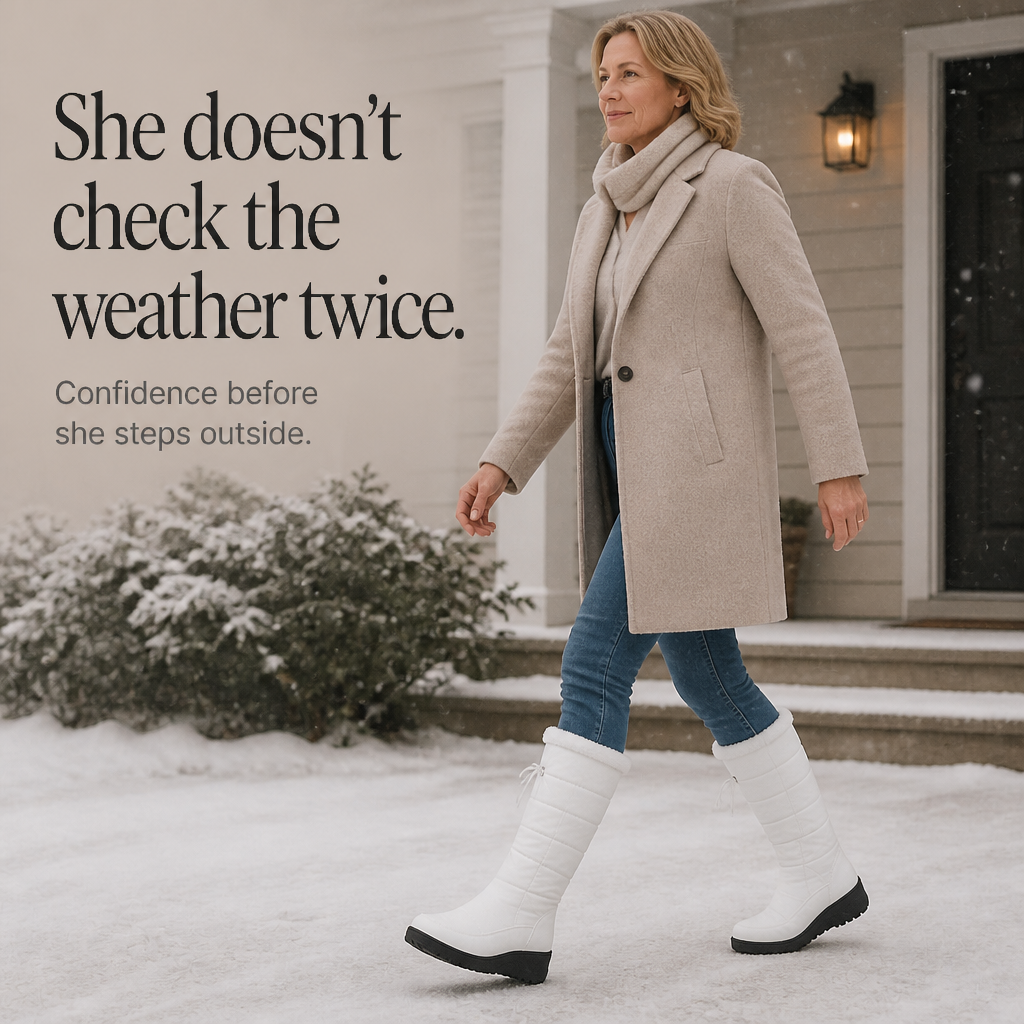 Women's Over-The-Knee Snow Boots | Adjustable Calf Fit & Grip Sole 9