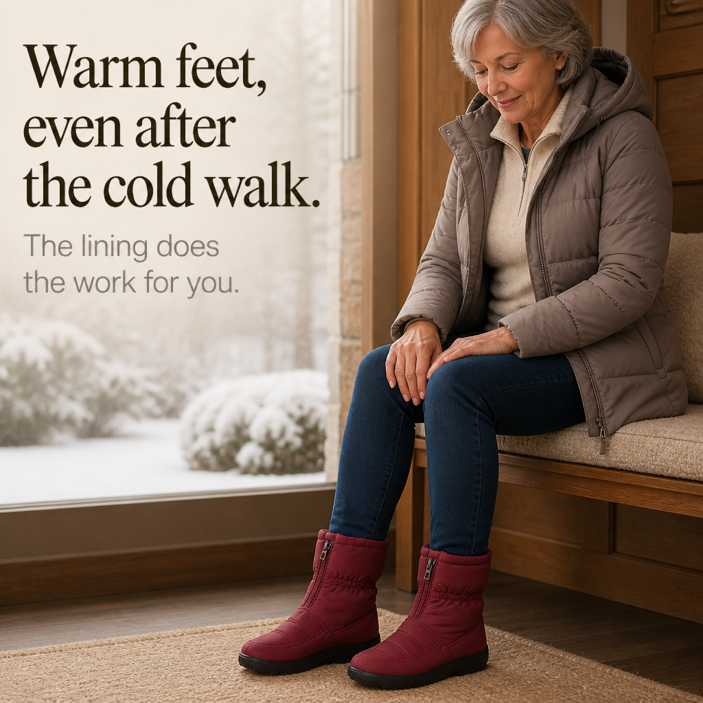 Women's Snow Boots | Zip-Up & Quilted Warmth 8