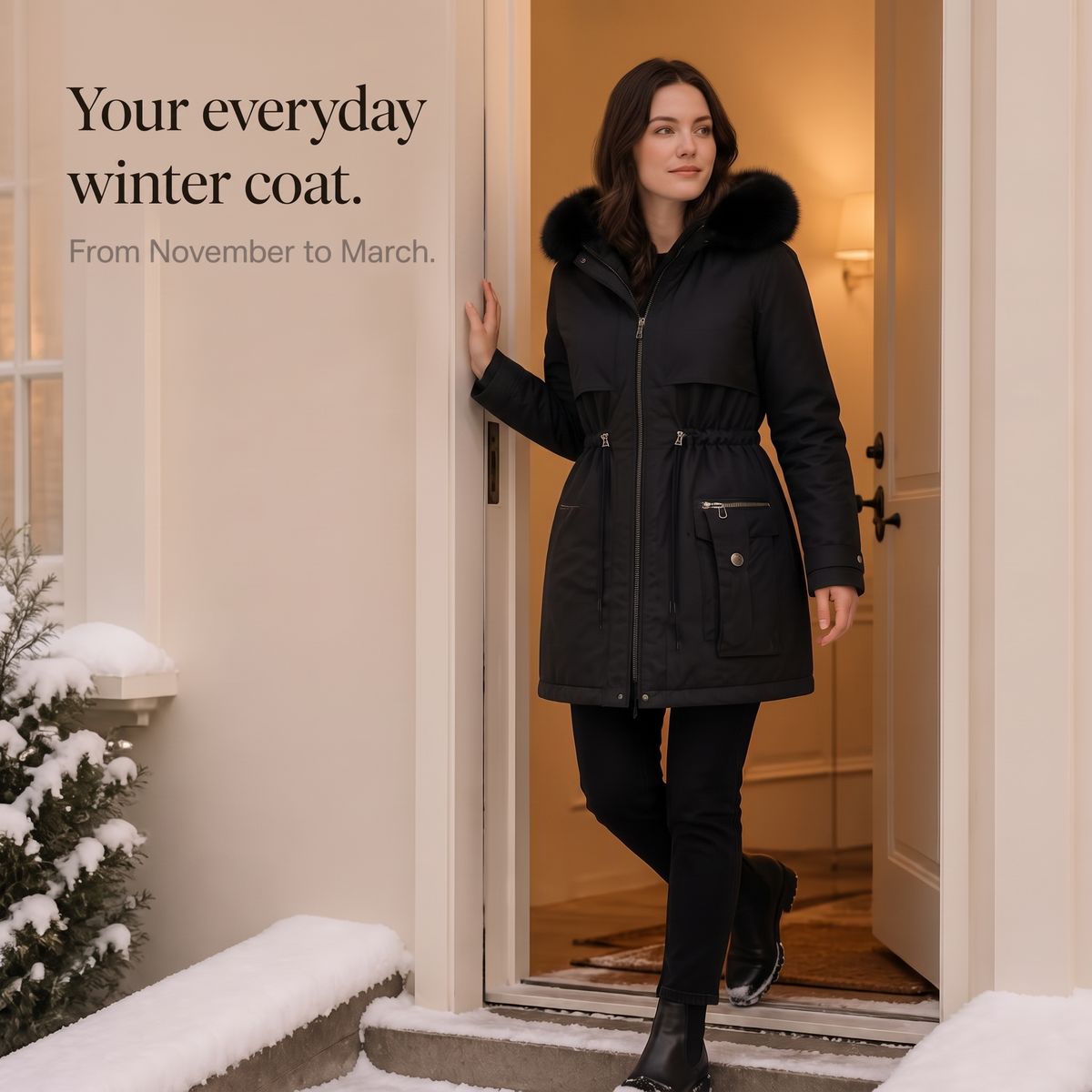 Women's Puffer Coat | Shaped Waist & Double-Layer Warmth 9