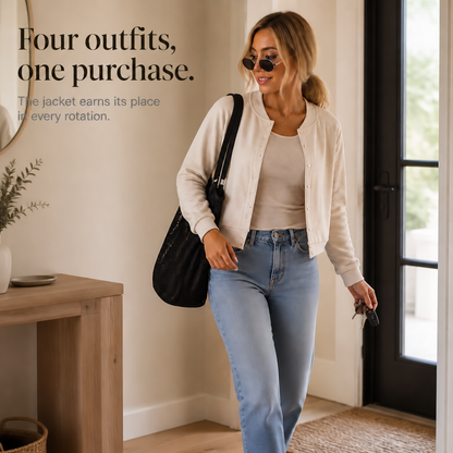 Women's Bodycon Dress & Bomber Set | Four Looks in One 11