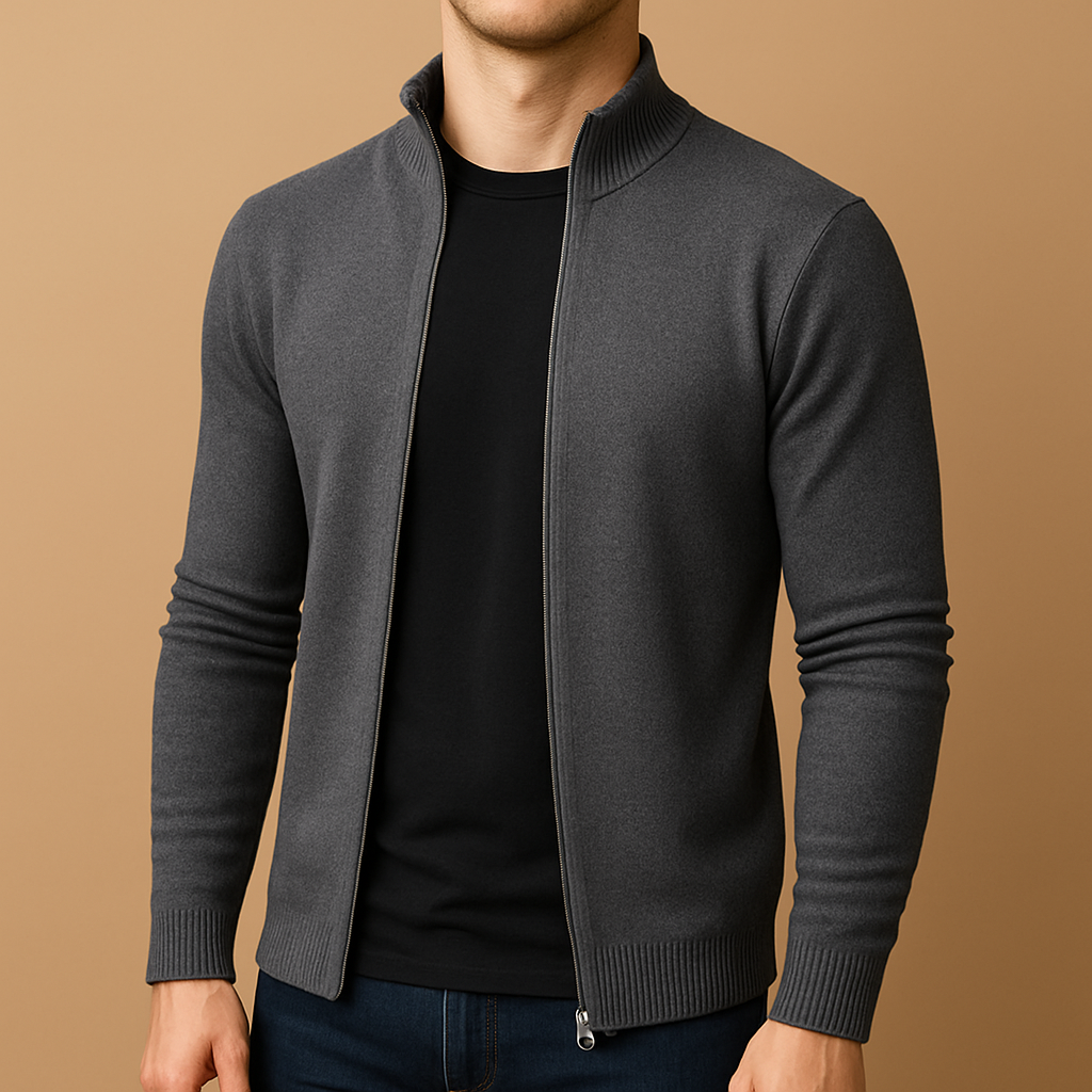 Men's Knitted Zip Vest | Smart-Casual Layering 1