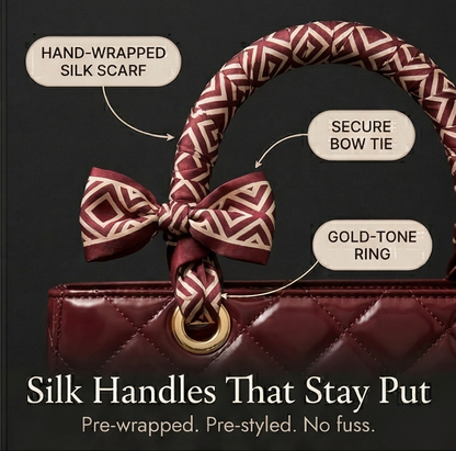 Women's Quilted Handbag | Scarf Handles & Crossbody Strap 7
