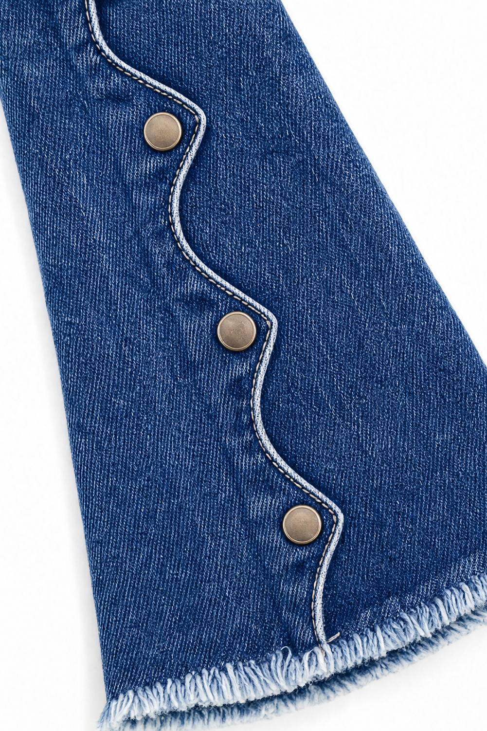 Women's Flare Jeans | Scalloped Button Detail 6
