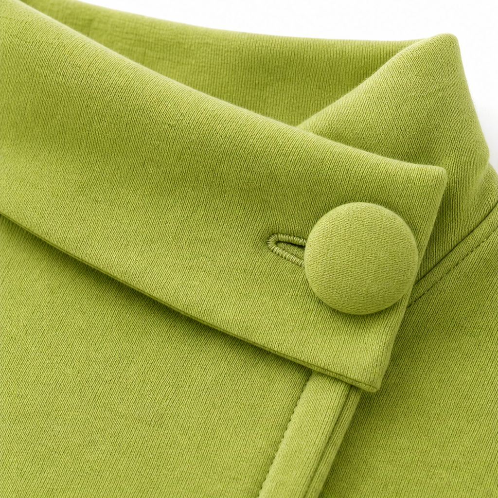 Women's Cowl Neck Sweatshirt | Draped Collar & Button Detail 8