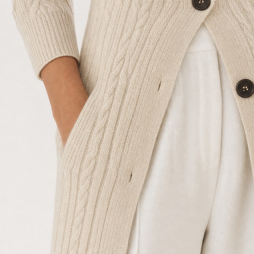 Women's Cable-Knit Duster Cardigan | Open-Front & Flattering Fit 9