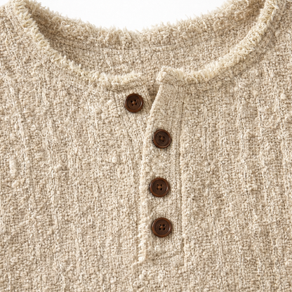 Women's Henley Sweater | Chunky Knit & Button Placket 9