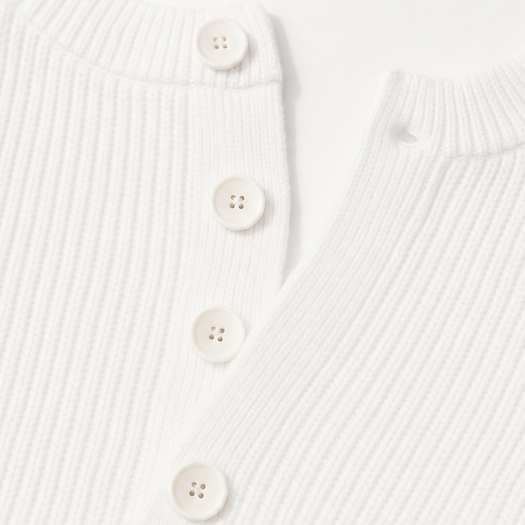Women's Henley Sweater | Button-Front & Ribbed Knit 8