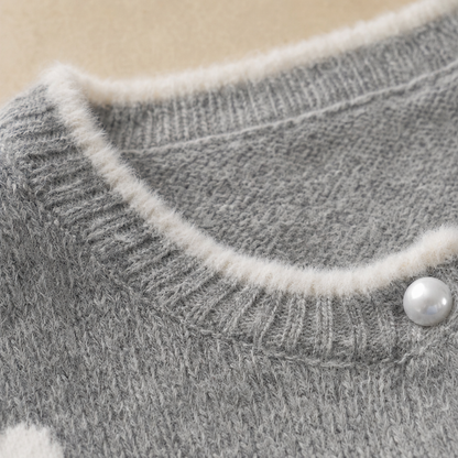 Women's Floral Appliqué Cardigan | Cropped & Warm 10