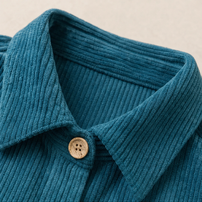 Men's Shacket | Diagonal Button & Ribbed Detail 9