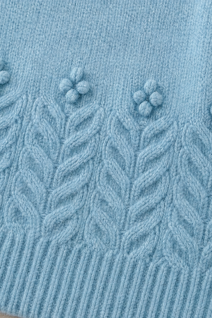Women's Cable Knit Sweater | Structured Collar & Cuffs 9