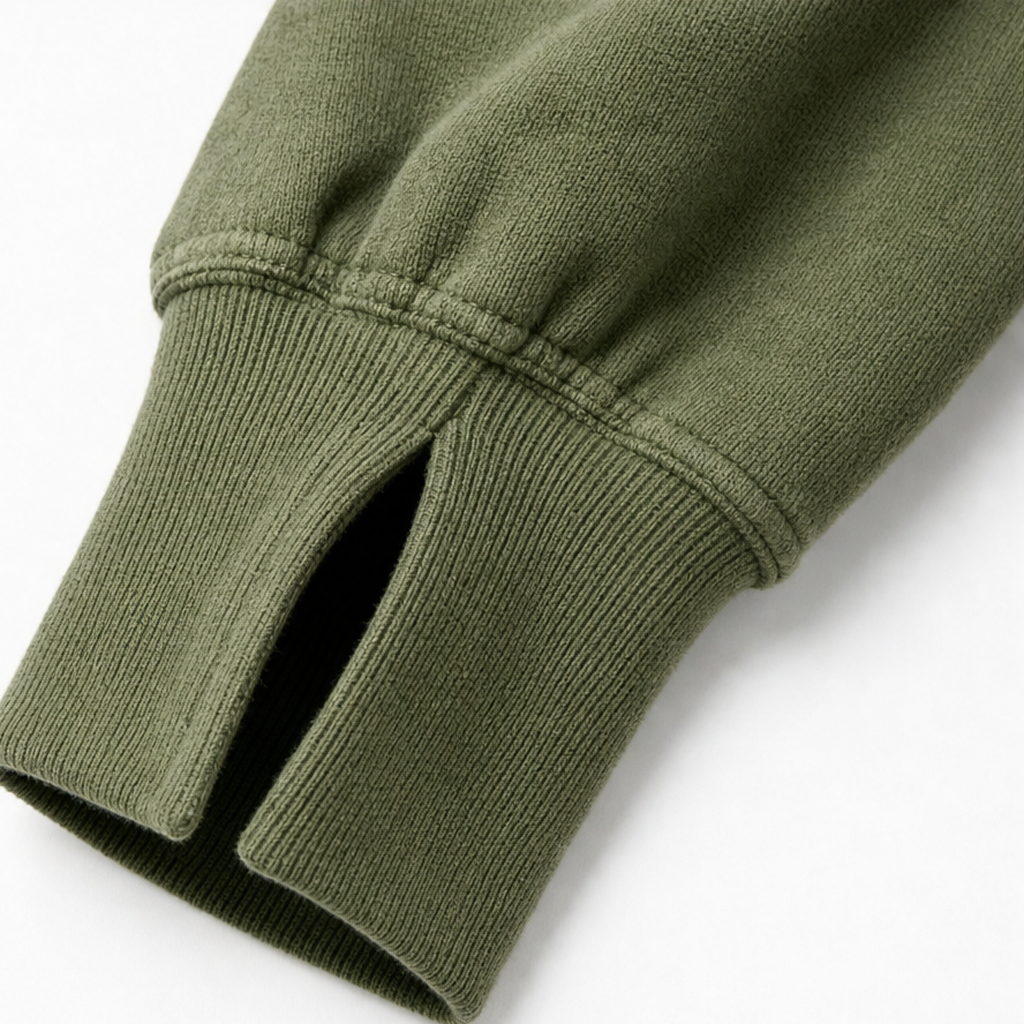 Women's Oversized Henley Sweatshirt | Structured Collar & Raw-Edge Detailing 9