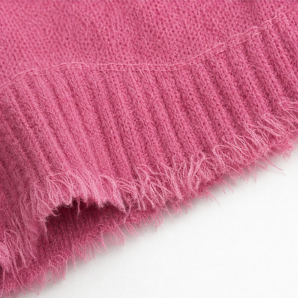 Women's Open-Knit Hoodie | Frayed-Edge Oversized Fit 10