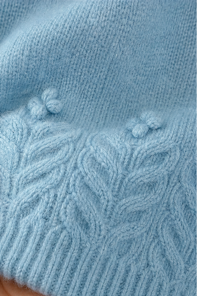Women's Cable Knit Sweater | Structured Collar & Cuffs 10